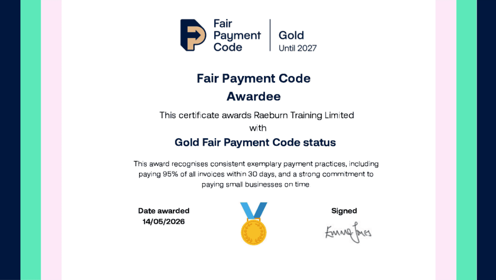 Gold Fair Payment Code Award